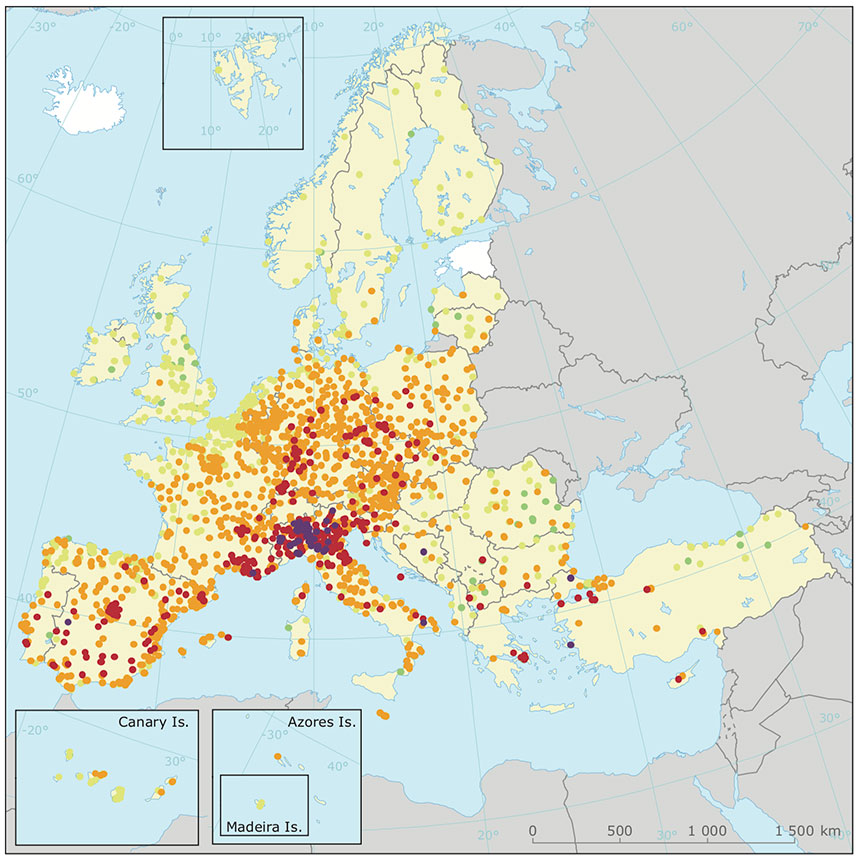 mappa inquinamento aria